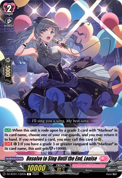Resolve to Sing Until the End, Louise (DZ-BT01/132EN) [Fated Clash] 