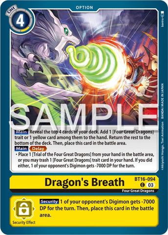 Dragon's Breath [BT16-094] [Beginning Observer] 