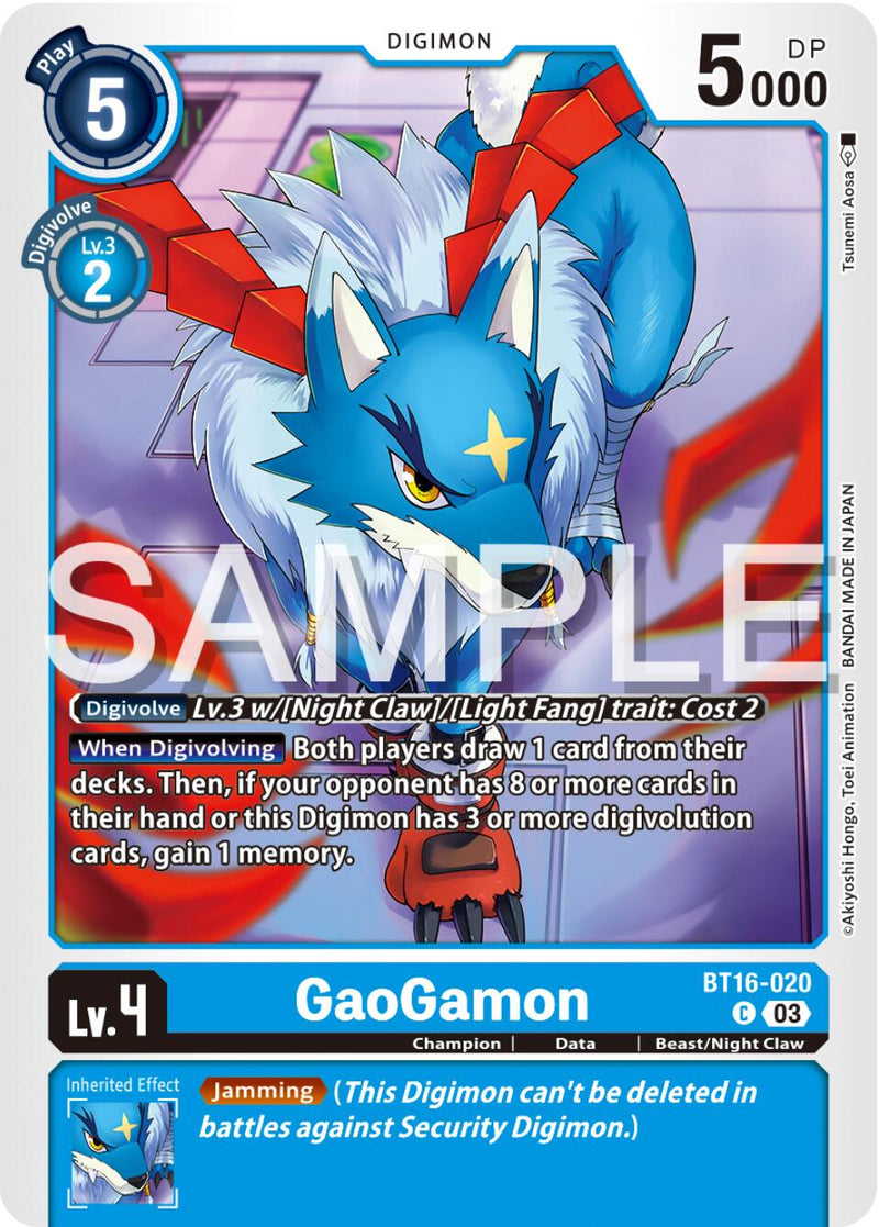 GaoGamon [BT16-020] [Beginning Observer]