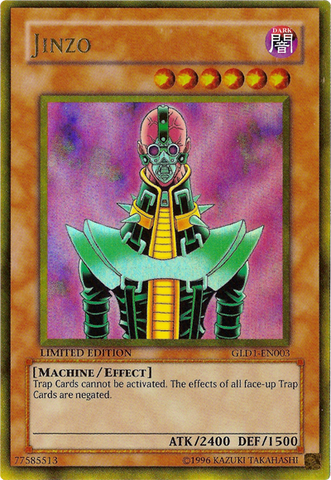 Jinzo [GLD1-EN003] Gold Rare 