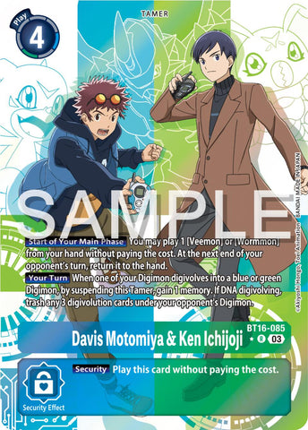 Davis Motomiya &amp; Ken Ichijoji [BT16-085] (Alternate Art) [Beginning Observer] 