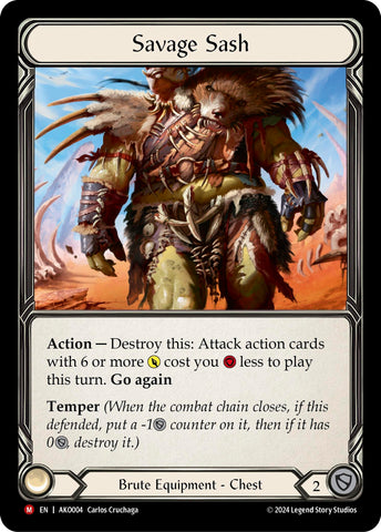 Savage Sash [AKO004] (Armory Deck: Kayo) 
