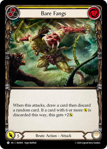 Bare Fangs (Yellow) [AKO016] (Armory Deck: Kayo) 