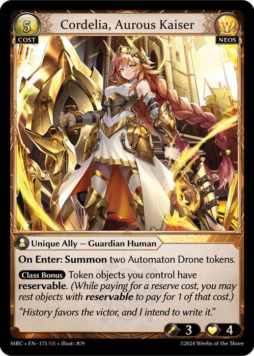 Cordelia, Aurous Kaiser (175) [Cœur mercuriel] 