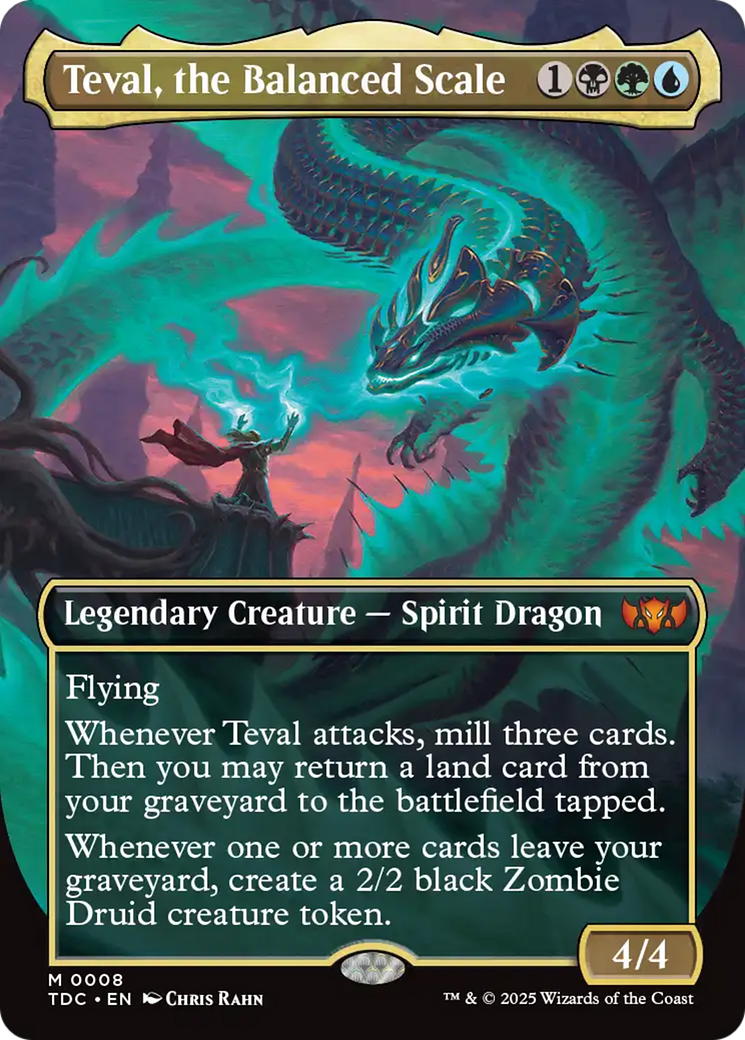 Teval, the Balanced Scale (Borderless) [Tarkir: Dragonstorm Commander] 