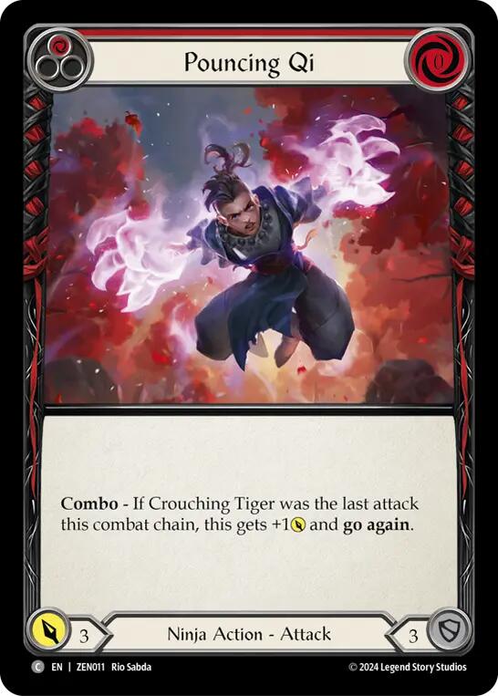 Pouncing Qi (Red) [ZEN011] (Part the Mistveil Zen Blitz Deck) 