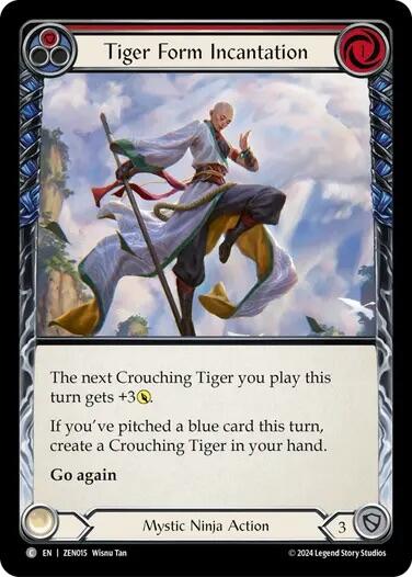 Tiger Form Incantation (Red) [ZEN015] (Part of the Mistveil Zen Blitz Deck) 