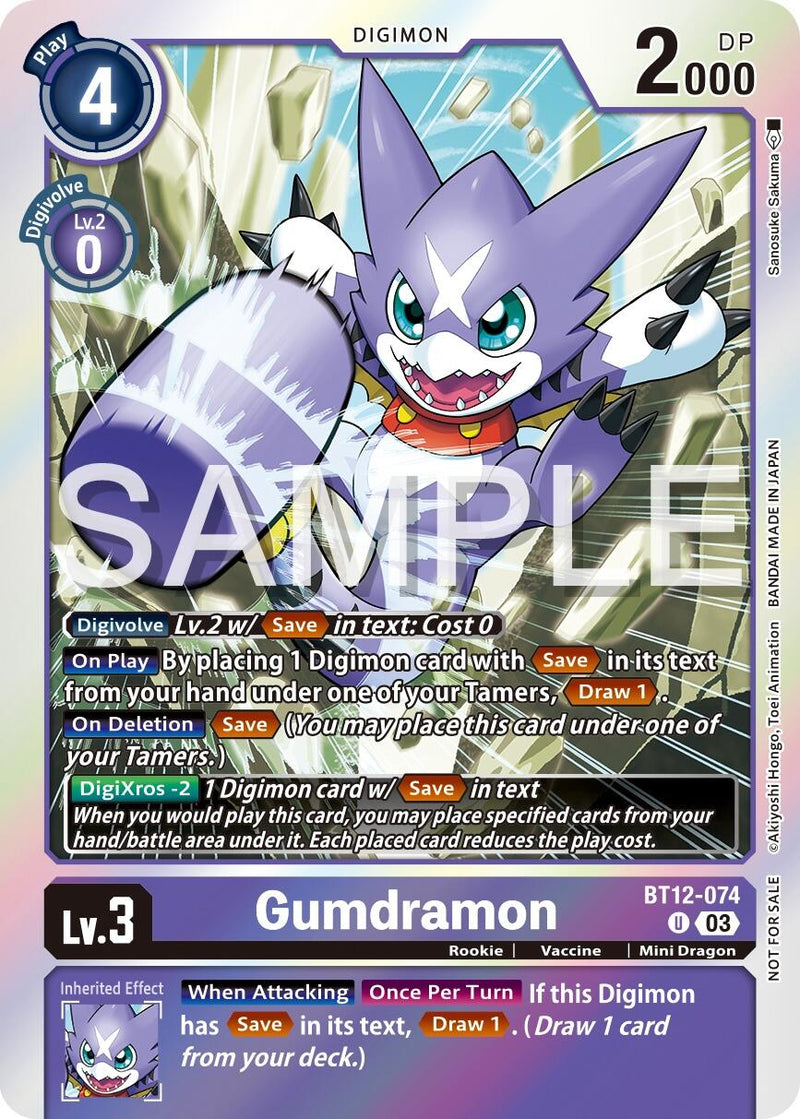 Gumdramon [BT12-074] (Official Tournament Vol.13 Winner Pack) [Across Time Promos] 