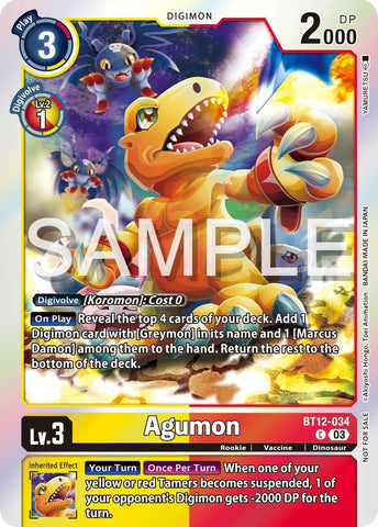 Agumon [BT12-034] (Official Tournament Vol.13 Winner Pack) [Across Time Promos] 