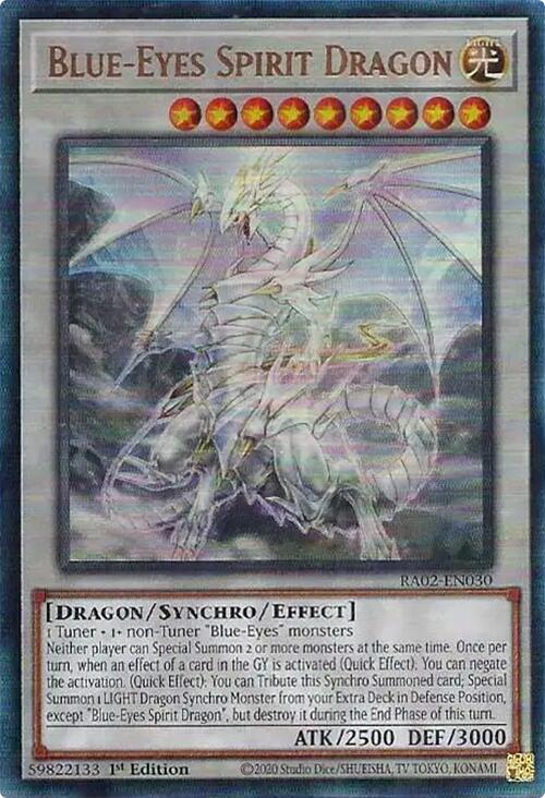 Blue-Eyes Spirit Dragon (PUR) [RA02-EN030] Prismatic Ultimate Rare 