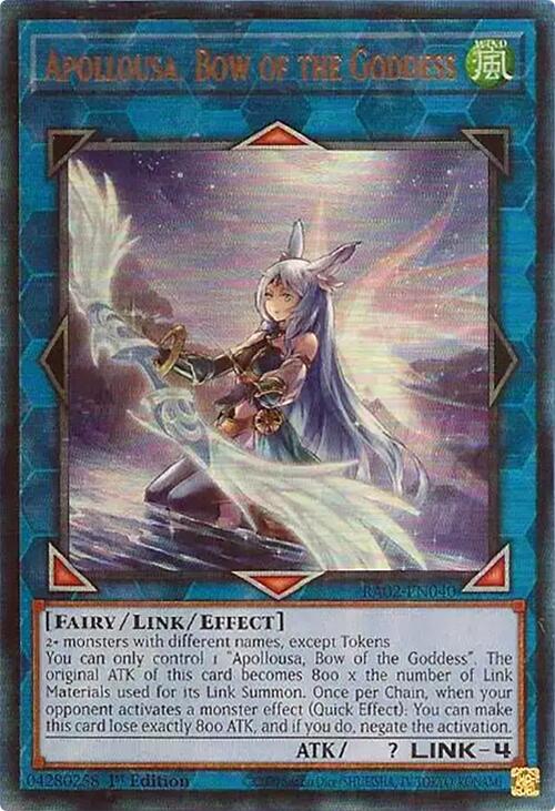 Apollousa, Bow of the Goddess (Alternate Art) (PUR) [RA02-EN040] Prismatic Ultimate Rare 