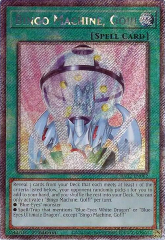 Bingo Machine, Go!!! (Platinum Secret Rare) [RA02-EN062] Platinum Secret Rare 