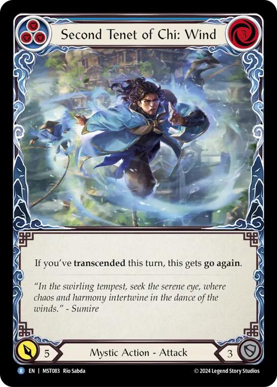 Second Tenet of Chi: Wind [MST083] (Part the Mistveil) Rainbow Foil 