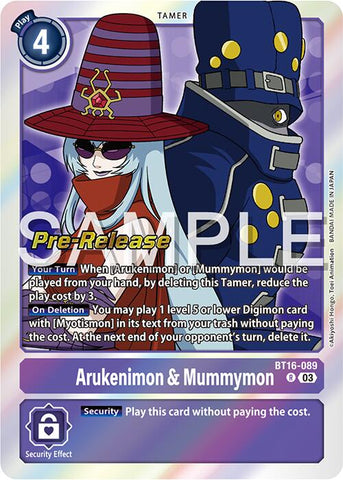 Arukenimon &amp; Mummymon [BT16-089] [Beginning Observer Pre-Release Promos] 