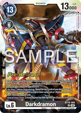Darkdramon [BT16-065] [Beginning Observer Pre-Release Promos] 