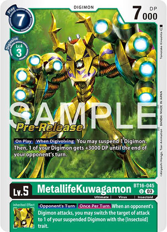 MetallifeKuwagamon [BT16-045] [Beginning Observer Pre-Release Promos] 