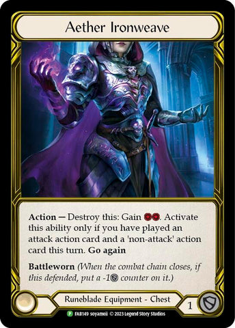 Aether Ironweave (Golden) [FAB149] (Promo) Cold Foil 