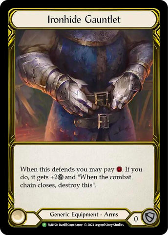 Ironhide Gauntlet (Golden) [FAB150] (Promo) Cold Foil 