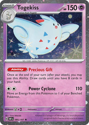 Togekiss (085/197) (Cosmos Holo) [Scarlet &amp; Violet: Obsidian Flames] 