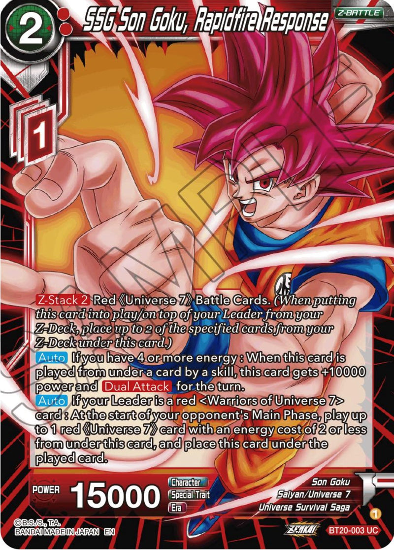 SSG Son Goku, Rapidfire Response (BT20-003) [Power Absorbed] 