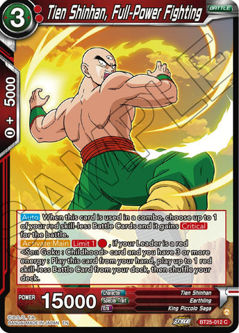 Tien Shinhan, Full-Power Fighting (BT25-012) [Legend of the Dragon Balls] 