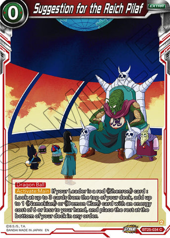 Suggestion for the Reich Pilaf (BT25-034) [Legend of the Dragon Balls] 
