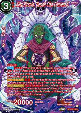 King Piccolo, Demon Clan Convened (SPR) (BT25-021) [Legend of the Dragon Balls] 