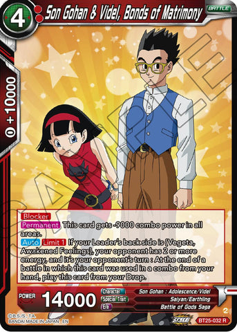 Son Gohan &amp; Videl, Bonds of Matrimony (BT25-032) [Legend of the Dragon Balls] 