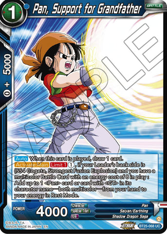 Pan, Support for Grandfather (BT25-068 UC) [Legend of the Dragon Balls] 