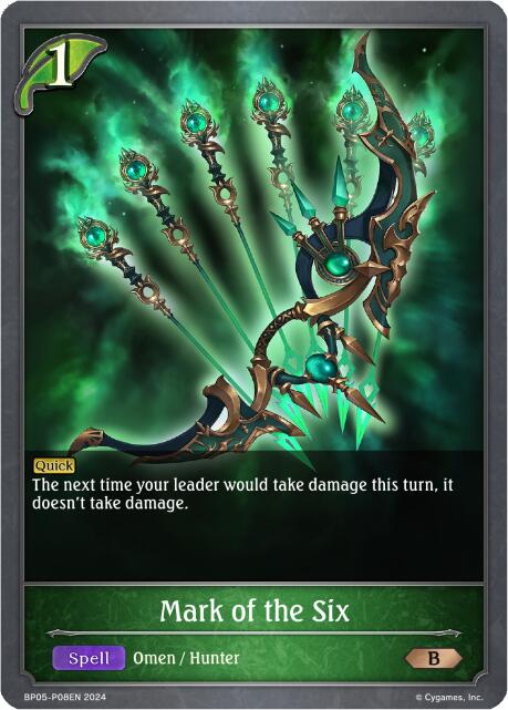 Mark of the Six - P08EN (Foil) (BP05-P08EN) [Omens Eternal]