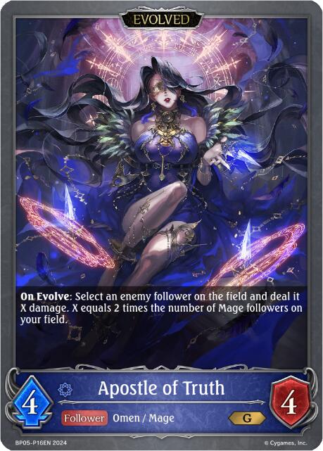 Apostle of Truth (Evolved) - P16EN (Foil) (BP05-P16EN) [Omens Eternal]