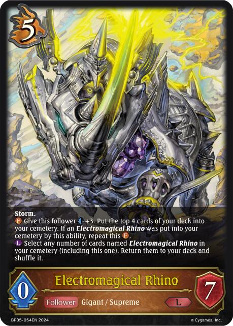 Electromagical Rhino (BP05-054EN) [Omens Eternal]