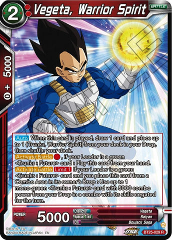 Vegeta, Warrior Spirit (BT25-029) [Legend of the Dragon Balls] 