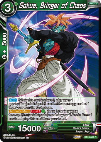 Gokua, Bringer of Chaos (BT25-089) [Legend of the Dragon Balls] 