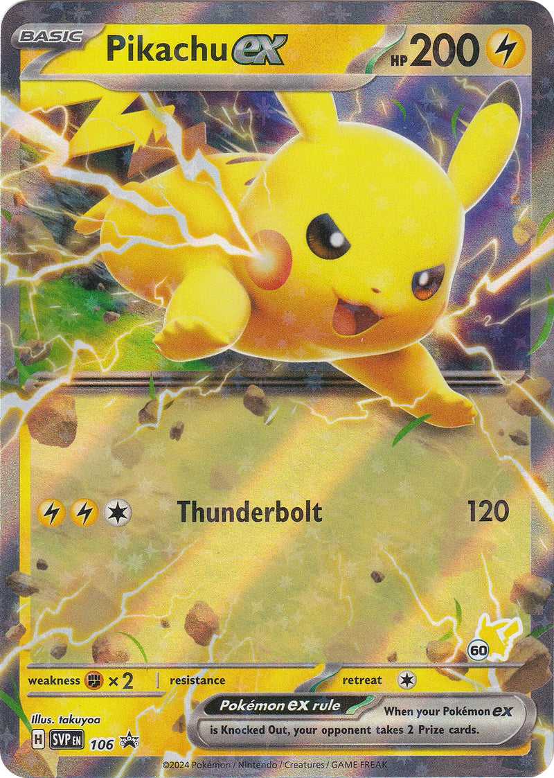 Pikachu ex (106) (Pikachu 60) [Battle Academy 2024] 