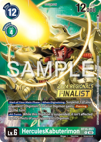 HerculesKabuterimon [BT15-053] (2024 Regionals Finalist) [Exceed Apocalypse] 