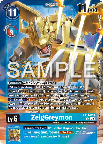 ZeigGreymon [BT11-031] (2024 Regionals Champion) [Dimensional Phase] 