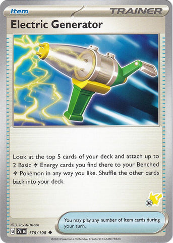 Electric Generator (170/198) (Pikachu Stamp #32) [Battle Academy 2024] 