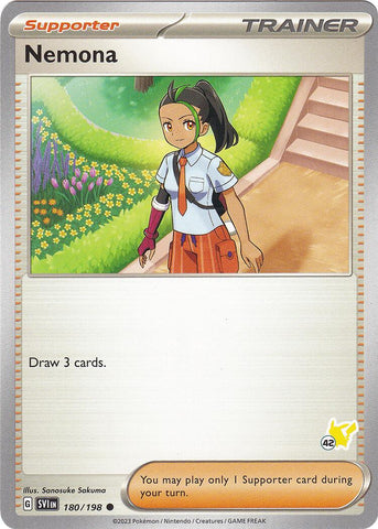 Nemona (180/198) (Pikachu Stamp #42) [Battle Academy 2024] 