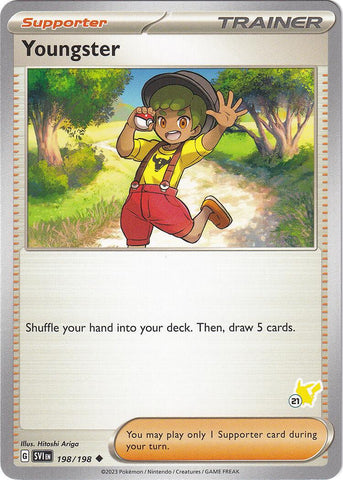 Youngster (198/198) (Pikachu Stamp #21) [Battle Academy 2024] 