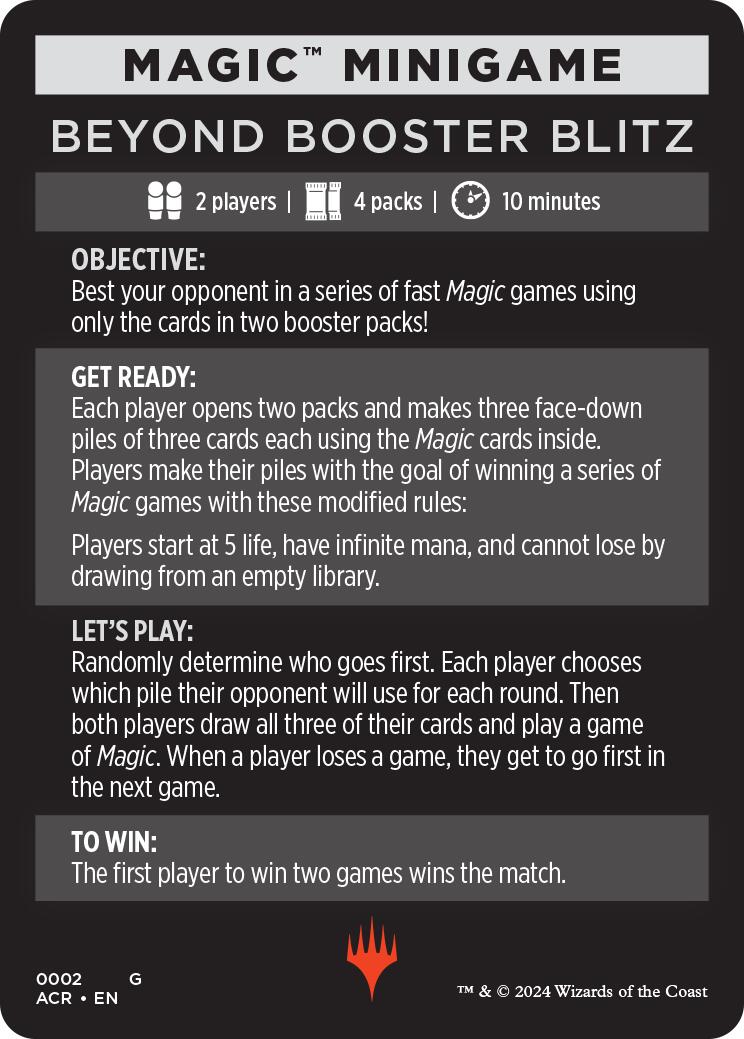 Beyond Booster Blitz (Magic Minigame) [Assassin's Creed Minigame] 