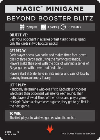 Beyond Booster Blitz (Magic Minigame) [Assassin's Creed Minigame] 