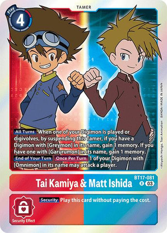 Tai Kamiya &amp; Matt Ishida [BT17-081] [Secret Crisis] 