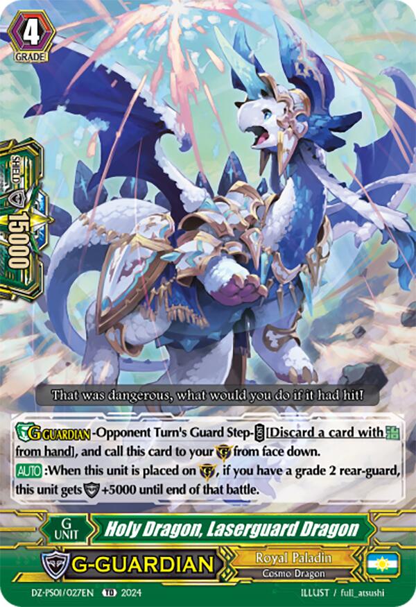 Holy Dragon, Laserguard Dragon (DZ-PS01/027EN) [DZ-PS01: Premium Deckset "Jewel Knight"]