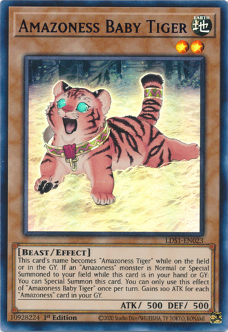 Amazoness Baby Tiger (Blue) [LDS1-EN023] Ultra Rare 