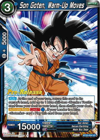 Son Goten, Warm-Up Moves (BT25-054) [Legend of the Dragon Balls Prerelease Promos] 