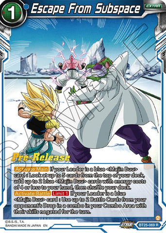 Escape From Subspace (BT25-069) [Legend of the Dragon Balls Prerelease Promos] 