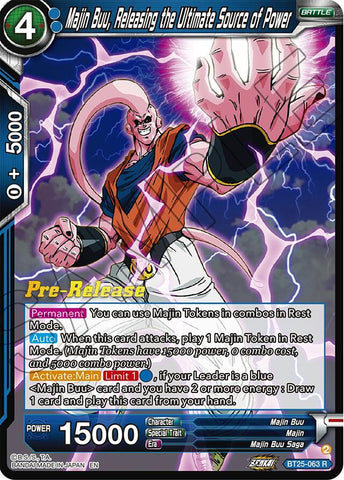 Majin Buu, Releasing the Ultimate Source of Power (BT25-063) [Legend of the Dragon Balls Prerelease Promos] 