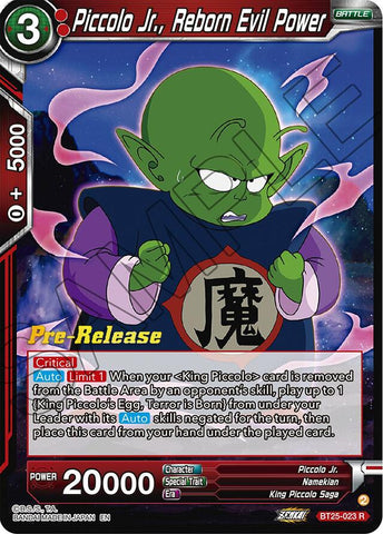 Piccolo Jr., Reborn Evil Power (BT25-023) [Legend of the Dragon Balls Prerelease Promos] 