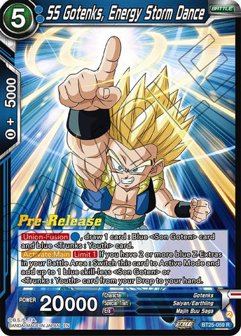 SS Gotenks, Energy Storm Dance (BT25-059) [Legend of the Dragon Balls Prerelease Promos] 